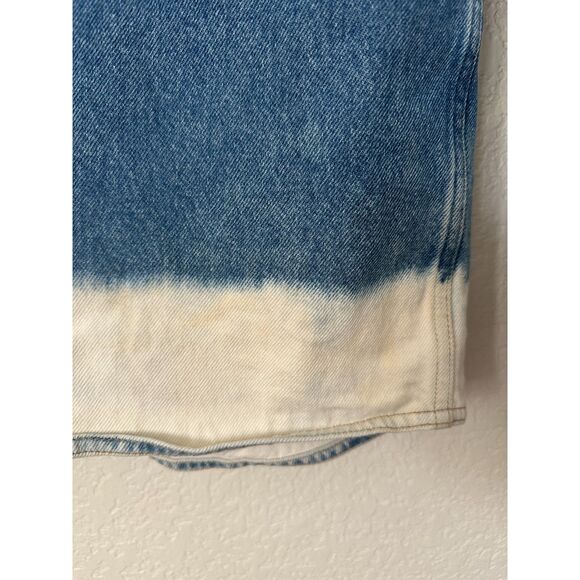 COS Blue Denim Bleached Hem Button Down Long Sleeve Shirt Mens Small - Picture 5 of 9